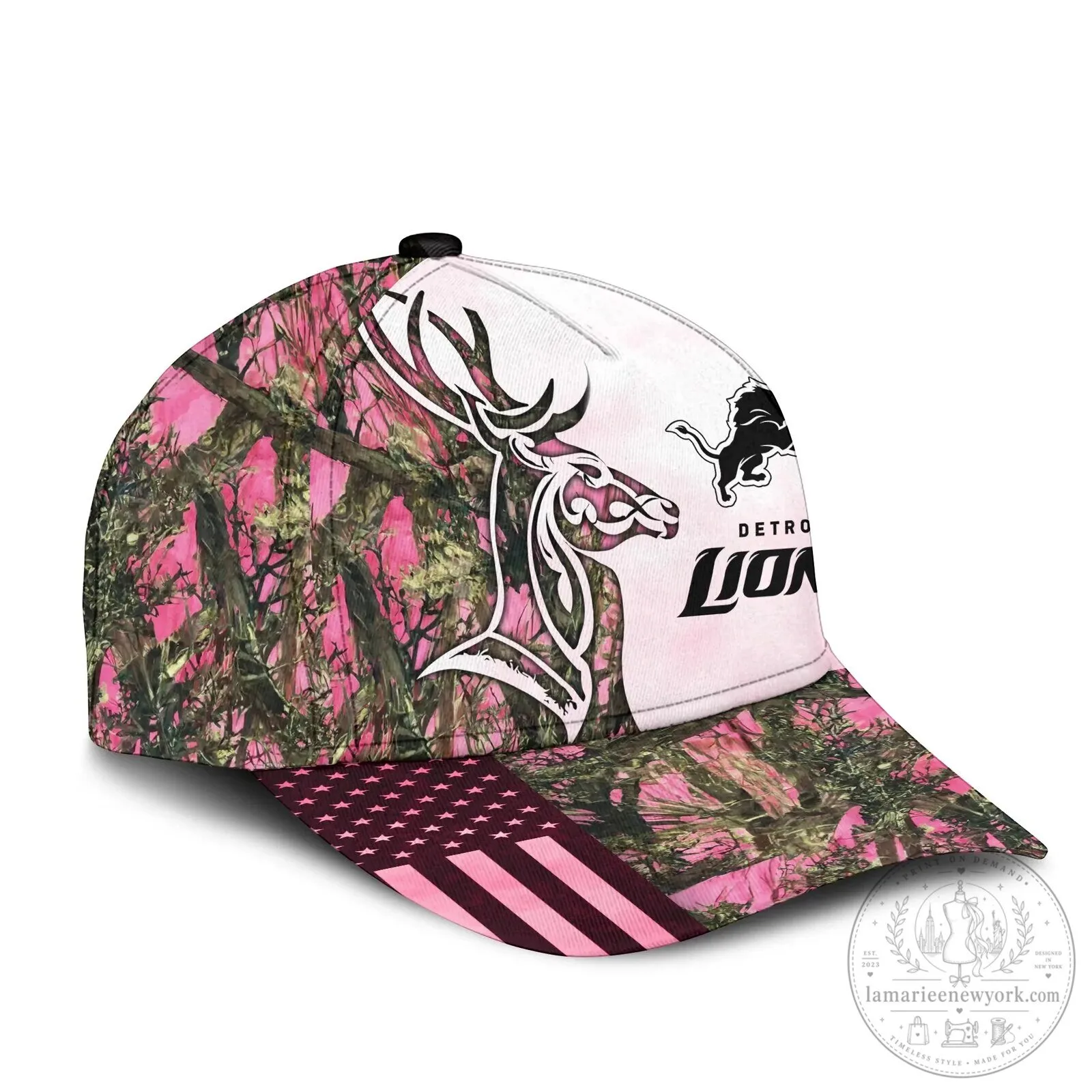 Detroit Lions Pink Camouflage Deer Hunting Baseball Cap Hat 9 Detroit Lions Pink Camouflage Deer Hunting Baseball Cap Hat