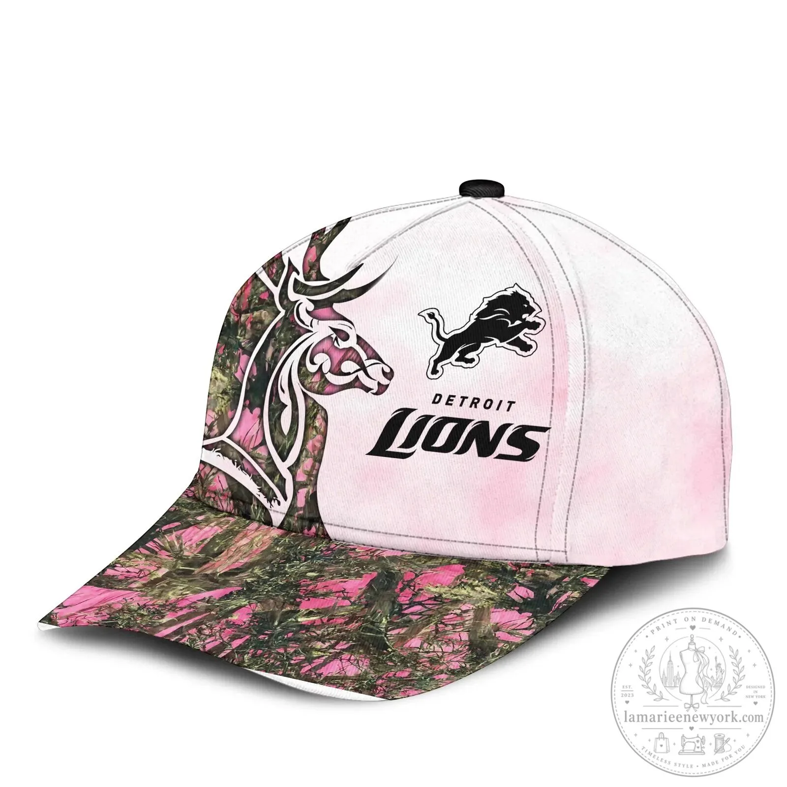 Detroit Lions Pink Camouflage Deer Hunting Baseball Cap Hat 10 Detroit Lions Pink Camouflage Deer Hunting Baseball Cap Hat