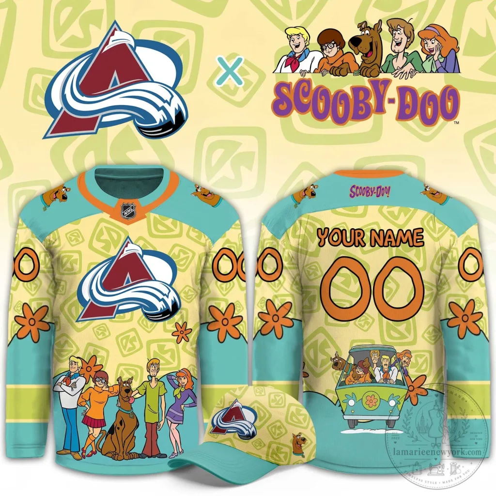 Colorado Avalanche Scooby Doo Night Custom Hockey Jersey Colorado Avalanche Scooby Doo Night Custom Hockey Jersey