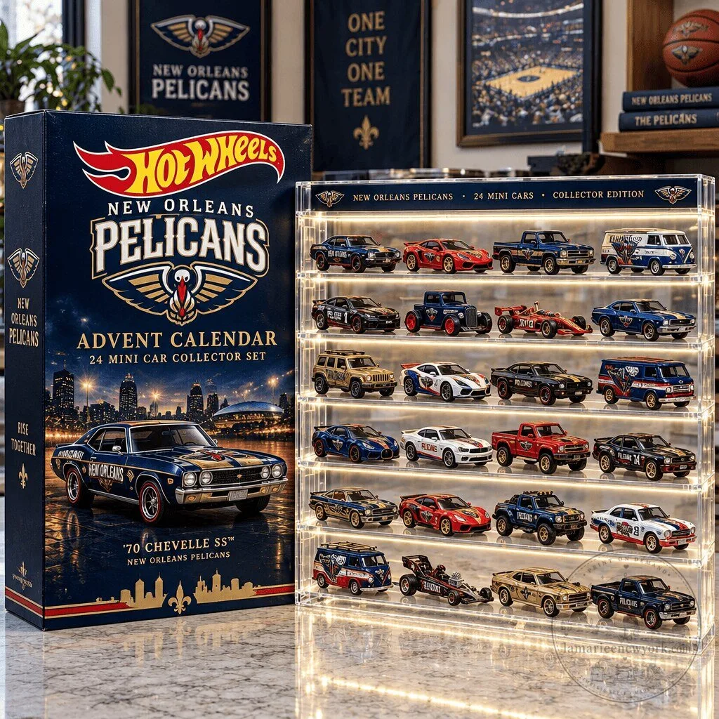 New Orleans Pelicans Hot Wheels 24 Mini Car Collector Edition Advent Calendar