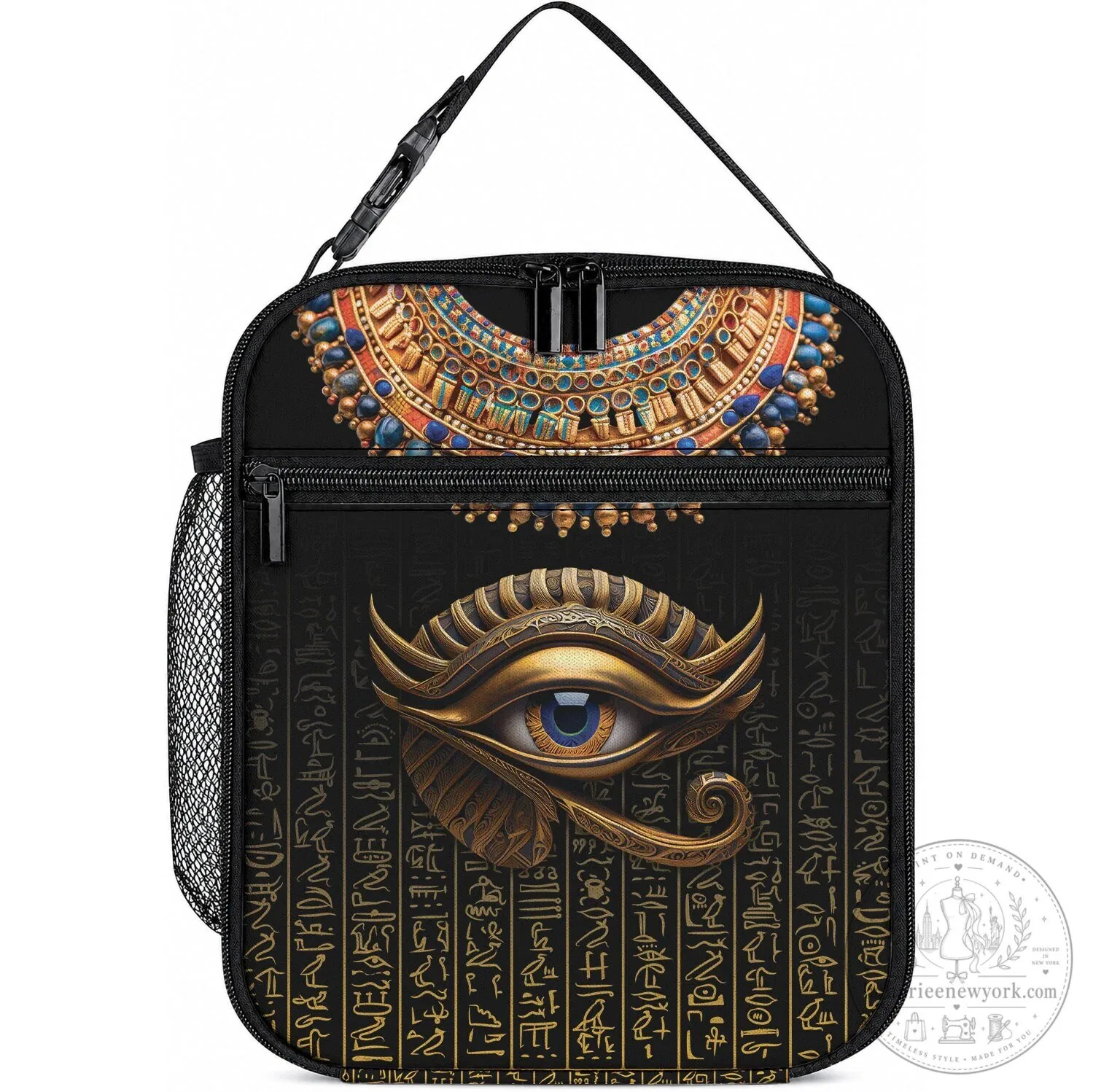 Ancient Egyptian Eye of Horus Hieroglyphs Insulated Lunch Bag