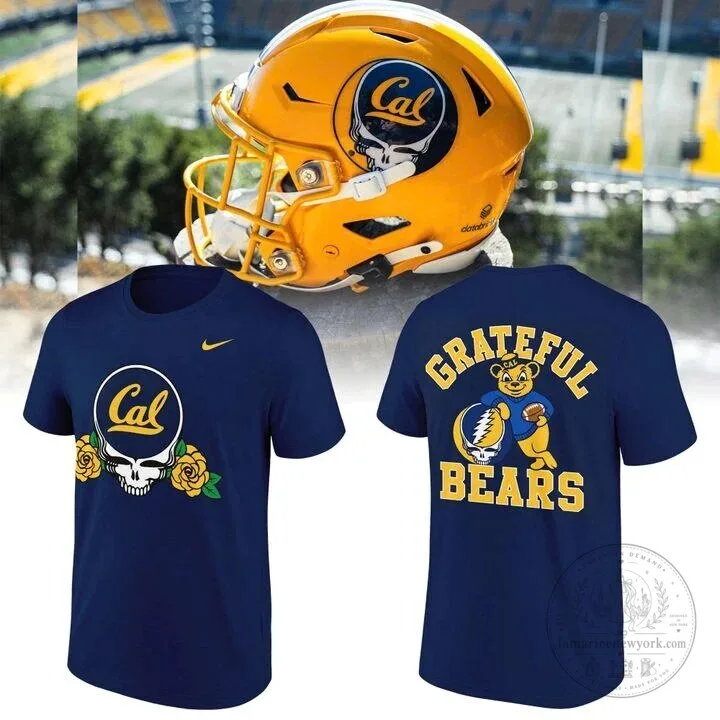 California Golden Bears Football Grateful Dead Steal Your Face Skull T-Shirt