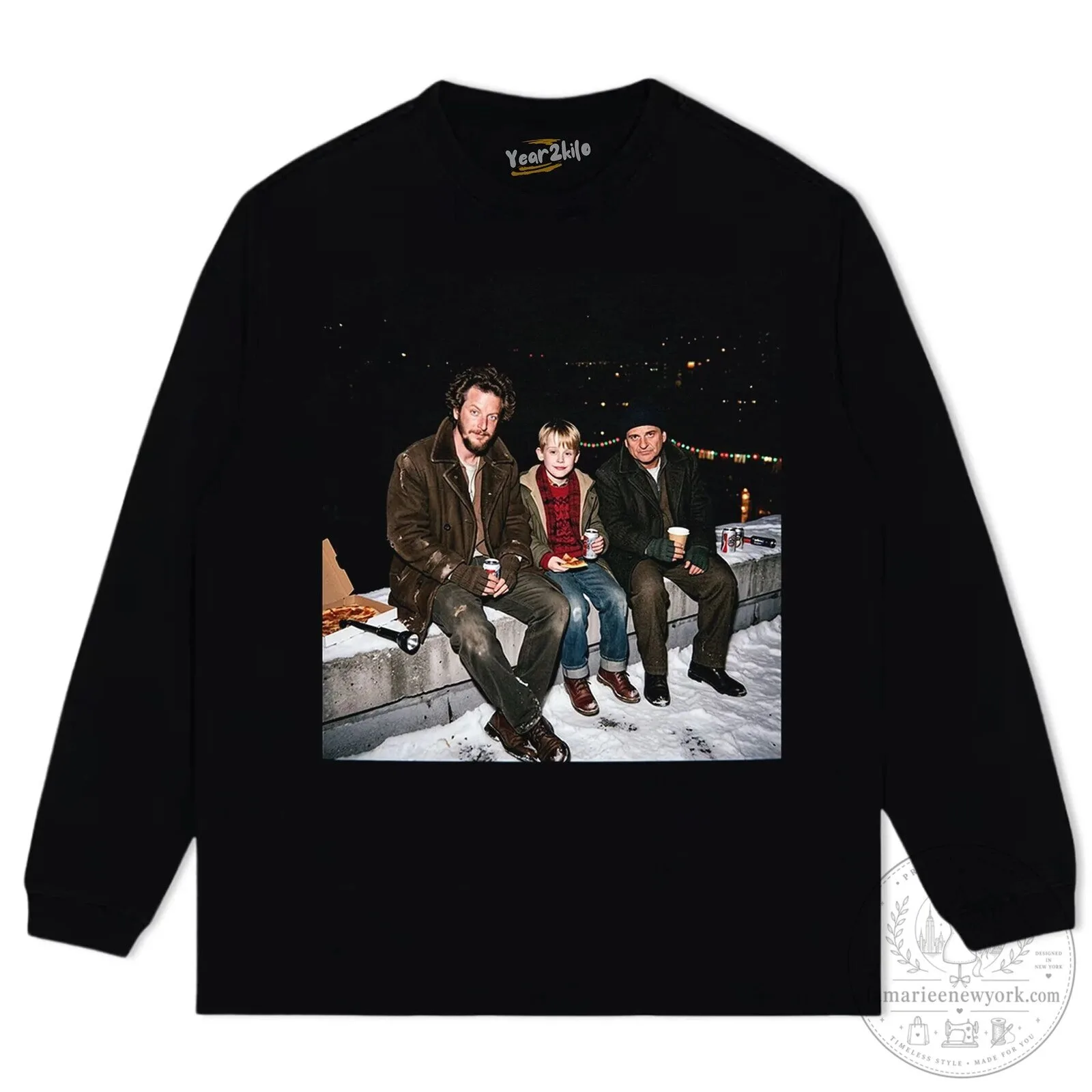 Home Alone Movie Poster Kevin McCallister Christmas Black T-Shirt 11 Home Alone Movie Poster Kevin McCallister Christmas Black T-Shirt