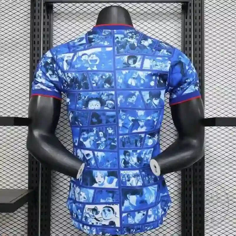 Japan National Football Team Manga Comic Strip Blue Soccer Jersey 15 Japan National Football Team Manga Comic Strip Blue Soccer Jersey