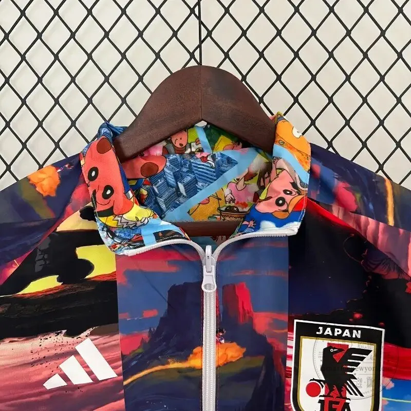 Japan Football Association Anime Collage Reversible Full-Zip Jacket 19 Japan Football Association Anime Collage Reversible Full-Zip Jacket
