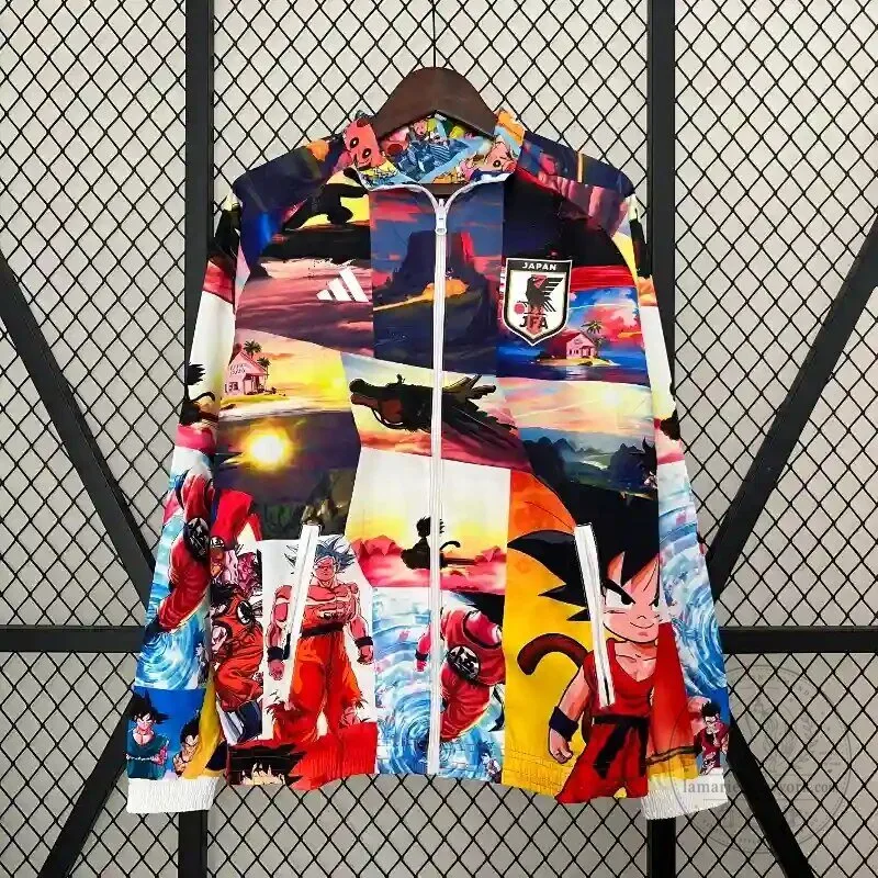 Japan Football Association Anime Collage Reversible Full-Zip Jacket 22 Japan Football Association Anime Collage Reversible Full-Zip Jacket