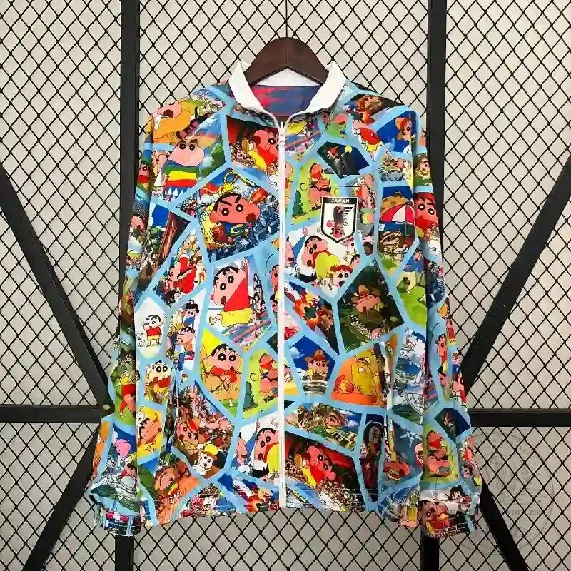 Japan Football Association Anime Collage Reversible Full-Zip Jacket 28 Japan Football Association Anime Collage Reversible Full-Zip Jacket