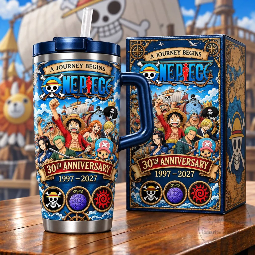 One Piece 30th Anniversary Straw Hat Crew Tumbler with Handle One Piece 30th Anniversary Straw Hat Crew Tumbler with Handle