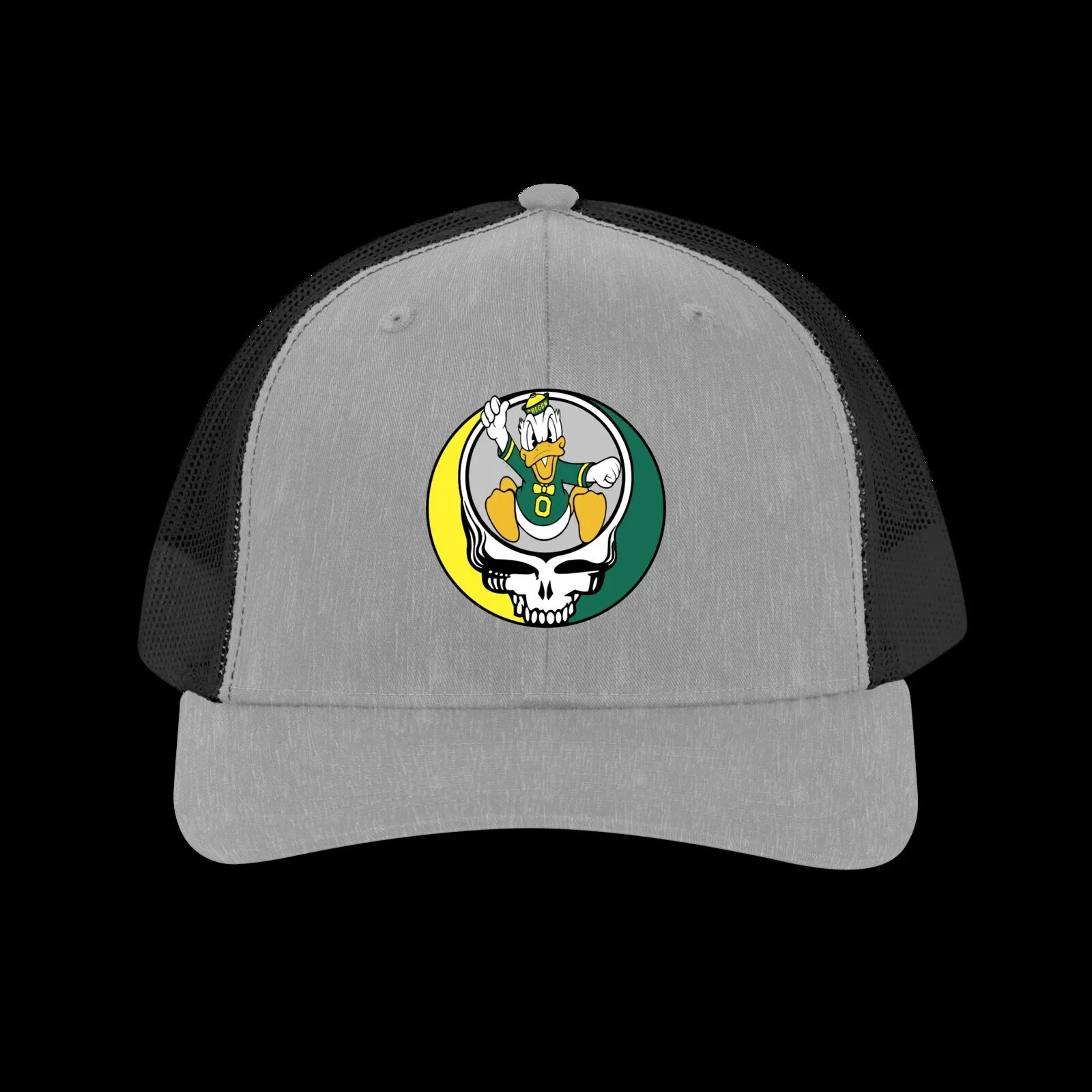 Oregon Ducks Grateful Dead Steal Your Face Donald Duck Trucker Cap Hat