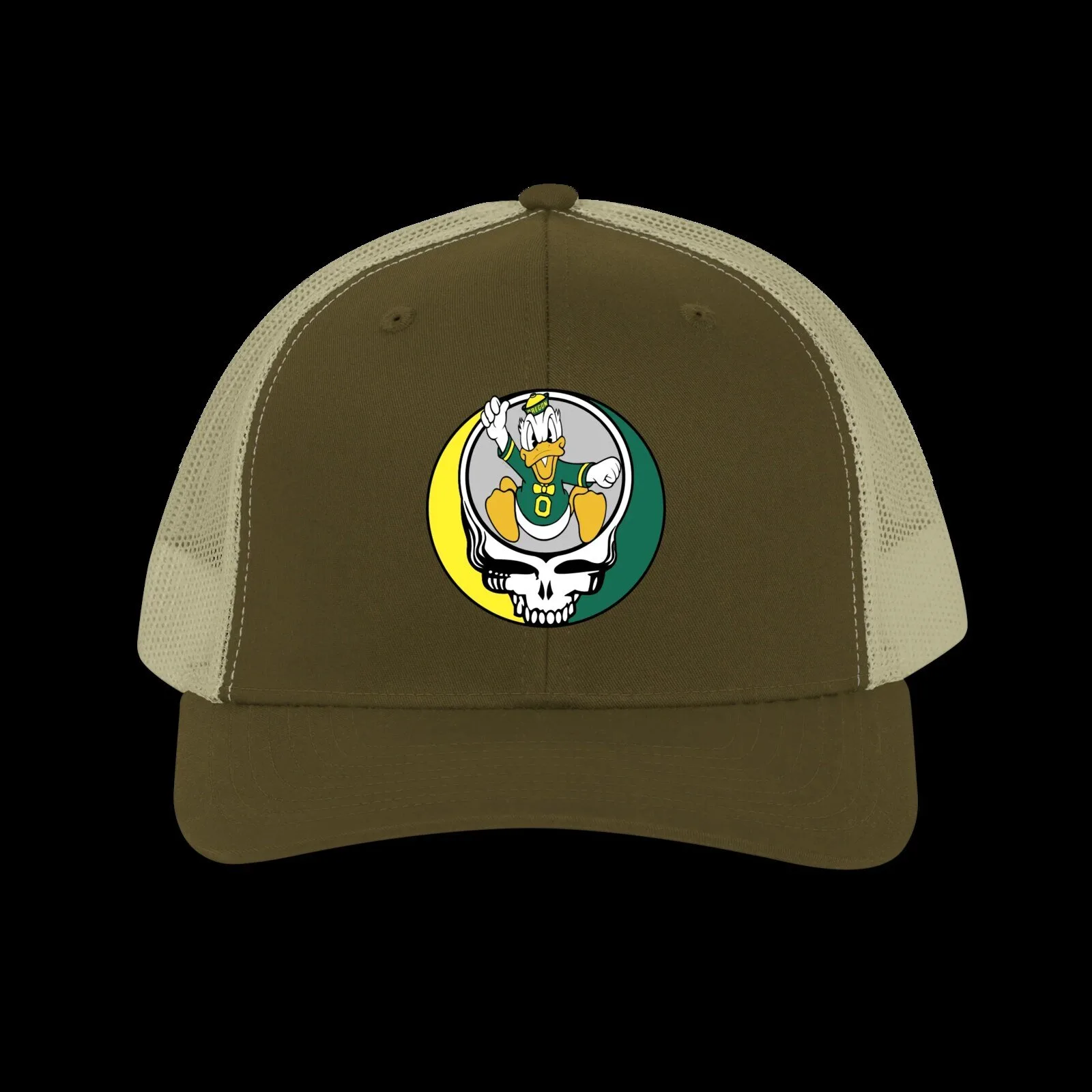 Oregon Ducks Grateful Dead Steal Your Face Donald Duck Trucker Cap Hat 7 Oregon Ducks Grateful Dead Steal Your Face Donald Duck Trucker Cap Hat