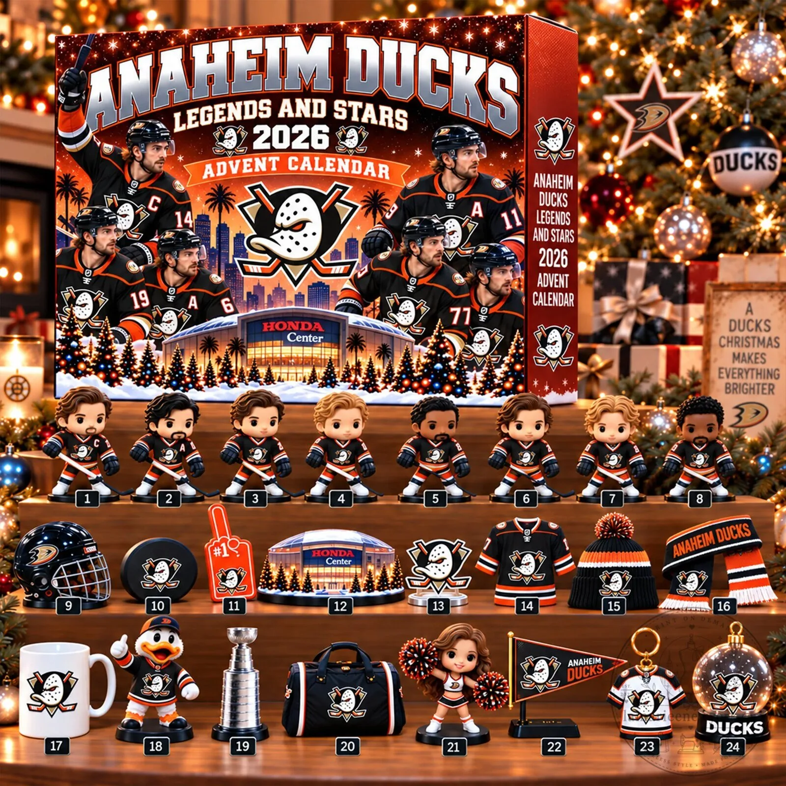 Anaheim Ducks Legends and Stars 2026 Christmas Advent Calendar