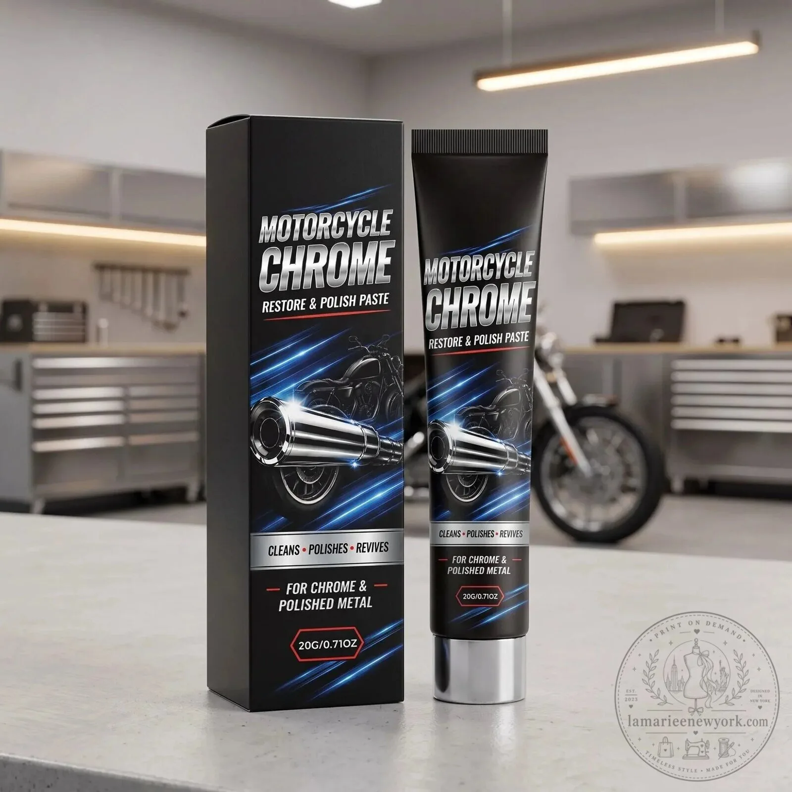 Motorcycle Chrome Polish Paste for Metal Oxidation Removal and Restoration