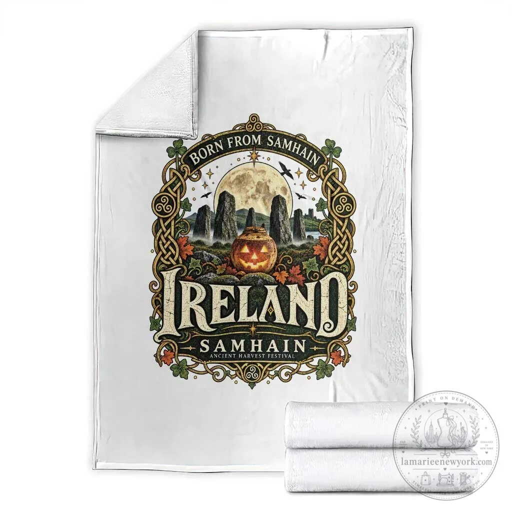 Ireland Samhain Ancient Harvest Festival Vintage Celtic Halloween Throw Blanket 58 Ireland Samhain Ancient Harvest Festival Vintage Celtic Halloween Throw Blanket