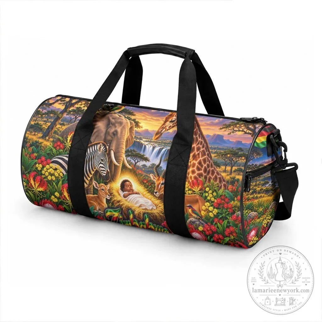 African Safari Wildlife Holy Family Christmas Nativity Scene Duffle Bag 5 African Safari Wildlife Holy Family Christmas Nativity Scene Duffle Bag