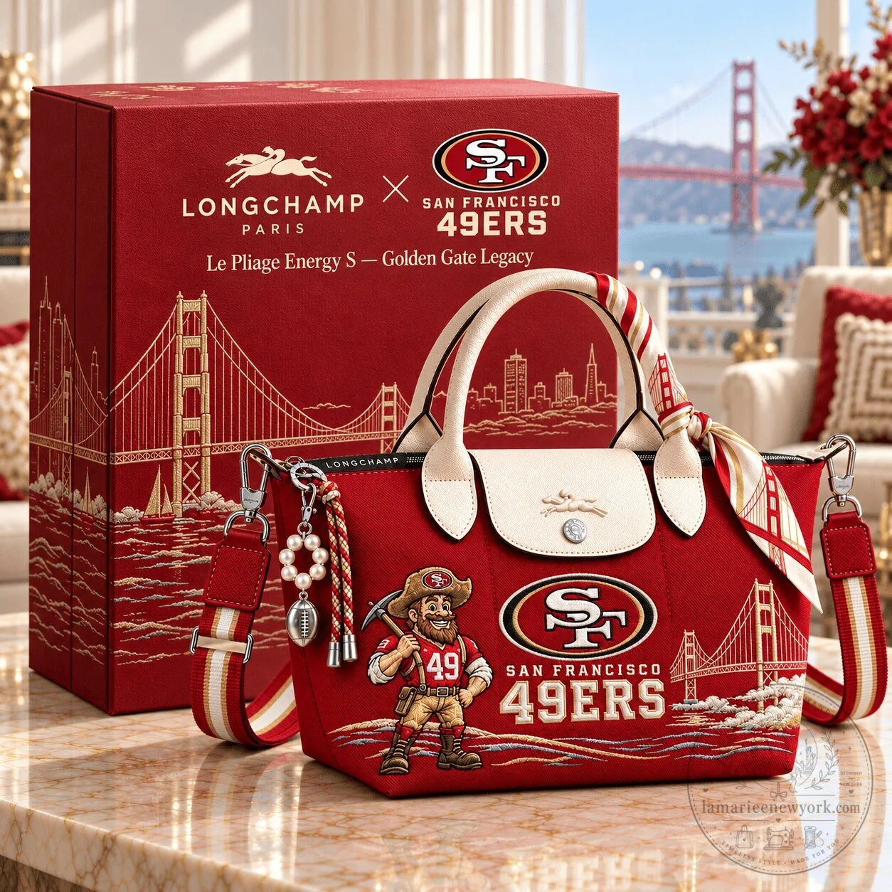 San Francisco 49ers Le Pliage Energy S Handbag Golden Gate Legacy