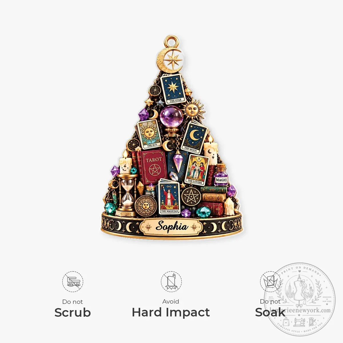 Tarot Card Christmas Tree Ornament, Personalized Acrylic Fortune Teller Decoration 10 Tarot Card Christmas Tree Ornament, Personalized Acrylic Fortune Teller Decoration