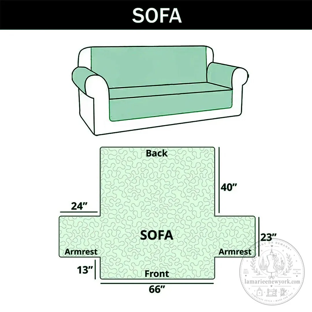 Schnauzer Wildflower Quilted Sofa Cover 13 Schnauzer Wildflower Quilted Sofa Cover