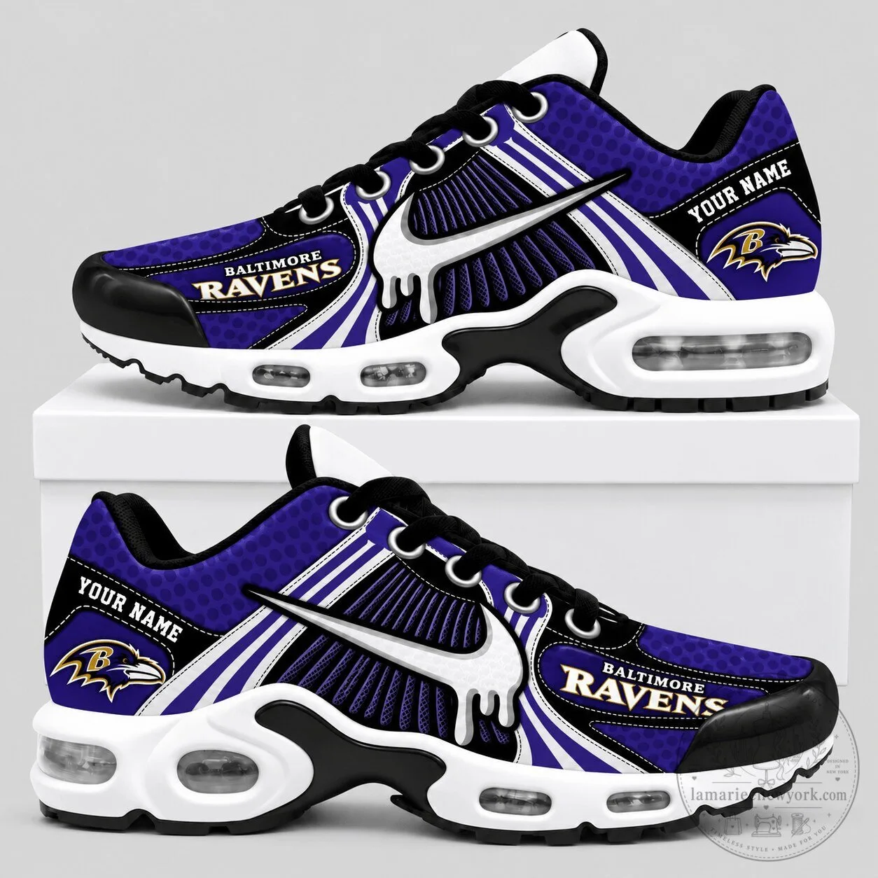 Baltimore Ravens Personalized NFL Football Team Air Cushion Sneakers Shoes 1 Baltimore Ravens Personalized NFL Football Team Air Cushion Sneakers Shoes